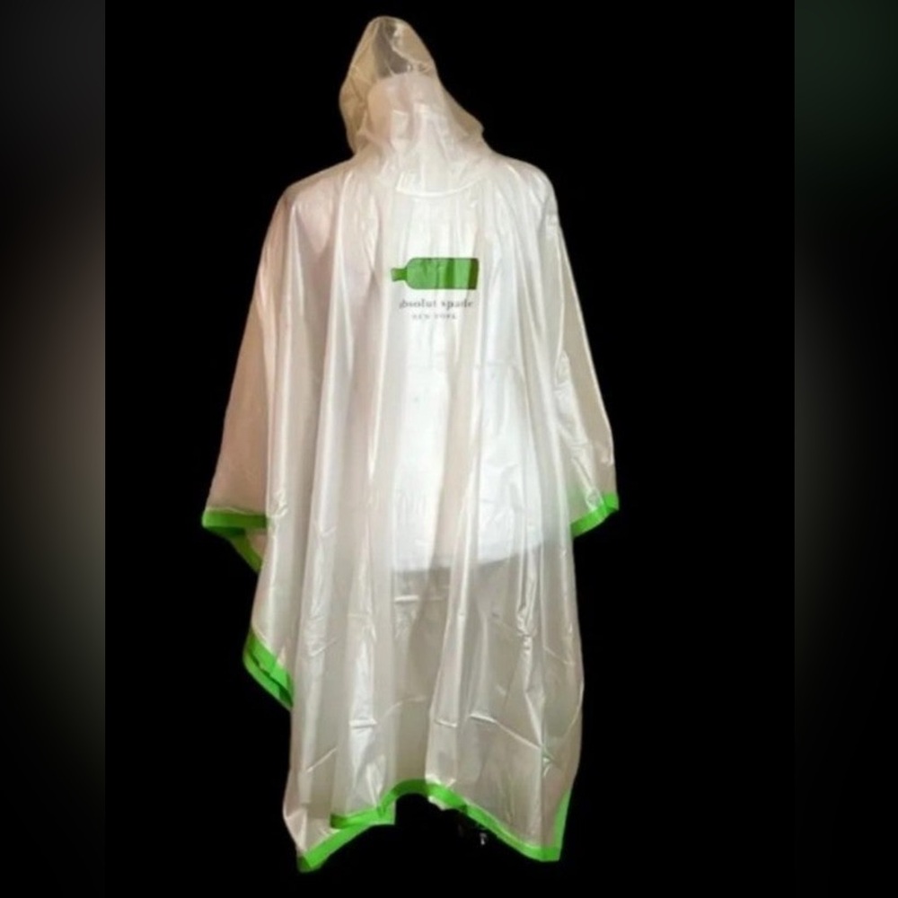 Kate Spade 1999 Vintage Absolut Vodka Spring Hooded Rain Poncho NIP - Picture 3 of 11